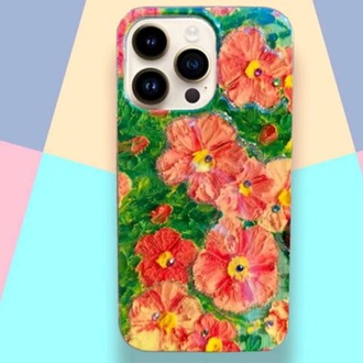 İphone Uyumlu Çiçek Tasarımlı Renkli Silikon Kılıf