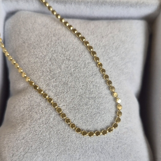 Çelik, 60cm Ezme Zincir Kolye (14K Gold Renk)