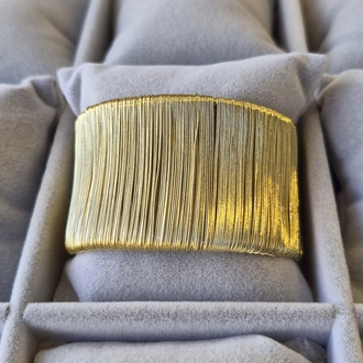 Çelik, Sade Hasır Kelepçe (Gold Renk)