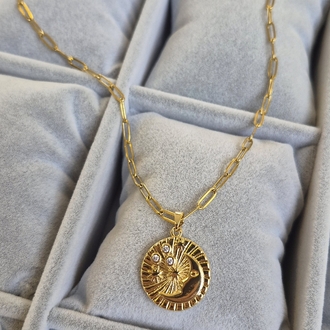 Çelik 50 cm Kolye (Gold Renk)