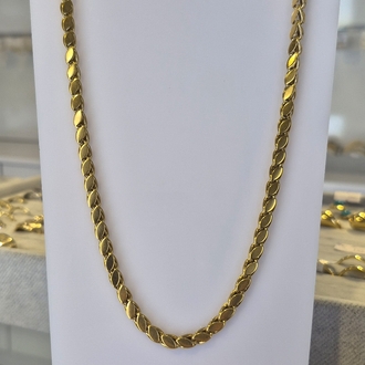 60cm Çelik Arpa Zincir Kolye (Gold Renk)