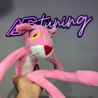 Pembe Panter Maskot Figür