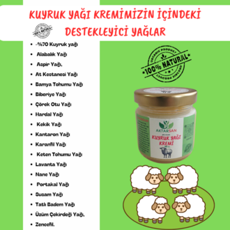 KUYRUK YAĞI KREMİ (ZENGİNLEŞTİRİLMİŞ EL YAPIMI GÜÇLÜ FORMÜL)