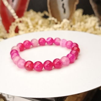 Pembe Akik doğaltaş bileklik