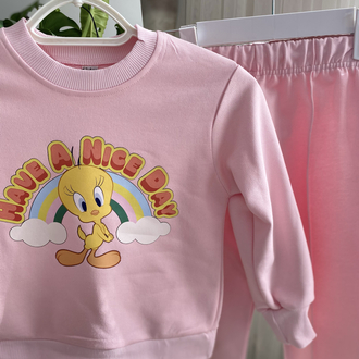 Pembe Ördek Baskılı Takım