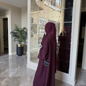 Dark Cherry Abaya