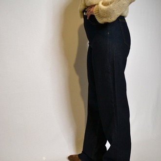 Wide Leg Lacivert Jean 