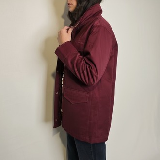 Dik Yaka Bordo Ceket