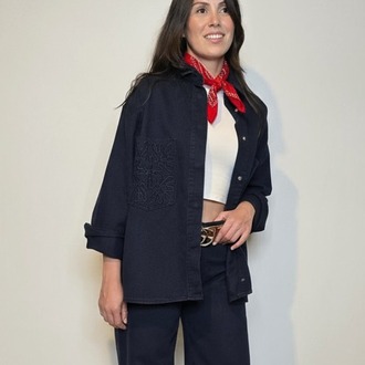 Lacivert Jean Ceket 