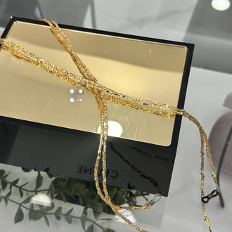 Gold doğal taş gözlük askısı