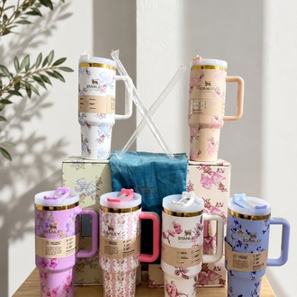 Stanley Stil Desenli Paslanmaz Çelik Termos Bardak 1200 ML