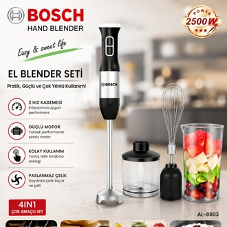 Bosch AL-8803 4'ü 1 Arada El Blender Seti