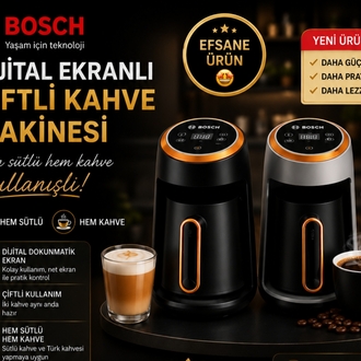 Bosch Dijital Ekranlı Çiftli Türk Kahve Makinesi