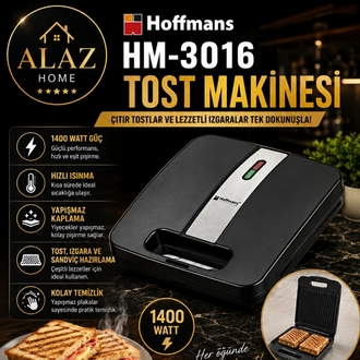 Hoffmans HM-3016 1400W Tost Makinesi