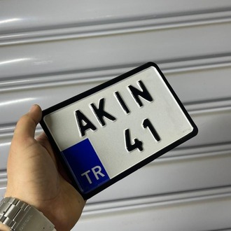 MAVİ TR MİNİ DEKOR PLAKA