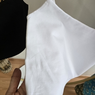 Beyaz İp Askılı Crop Atlet