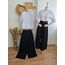 Siyah Yüksek Bel Bol Paça Pantolon 