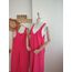 Pembe Ayrobin Kumaş Cepli Salopet Tulum