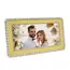 Fotoğraf Çerçevesi Yatay Gold Simli ve Taşlı - 14,5x29cm