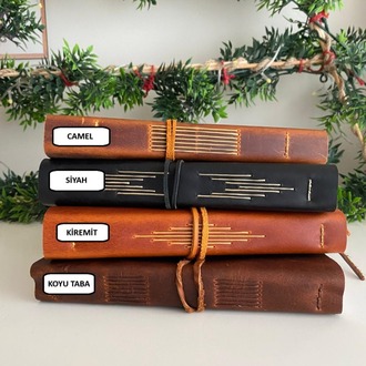 EL DİKİŞİ DERİ CİLTLİ DEFTER