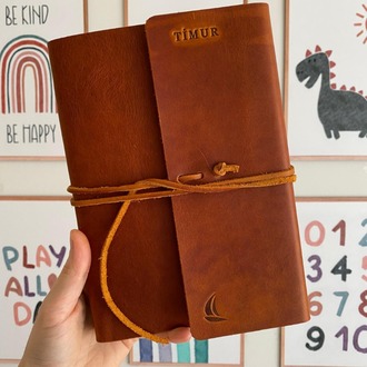 EL DİKİŞİ DERİ CİLTLİ DEFTER