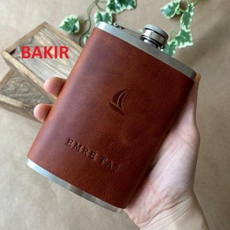 MATT DERİ KILIFLI MATARA & HUNİ SETİ
