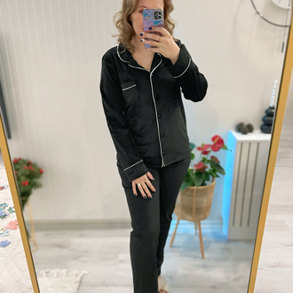 siyah kadife pijama