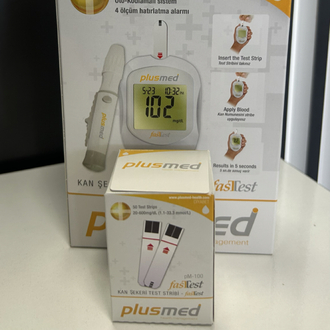 ŞEKER ÖLÇÜM ALETİ VE STRİBİ PLUSMED