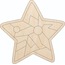Doğal Ahşap Yıldız Puzzle