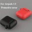 Kapak Kılıfı - AirPods Gen 1&2 -Koruyucu, Renkli ve Süslü (Sadece Silikon Kapak) (Nane Yeşili)