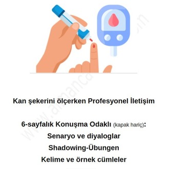 Almancada hastaya kan şekeri ölçerken ne diyeceğinizi biliyor musunuz?