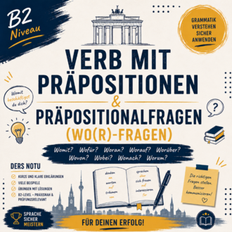 Verb mit Präpositionen & Präpositionalfragen (Wo(r)-Fragen)