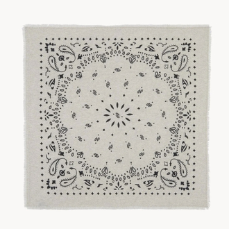 Kujten Large Bandana Hachiko Oats White