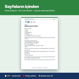 Almanca A1 Hikâye Kitabı „Der erste Herbst“ (PDF)