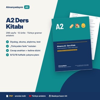 Almanca A2 Ders Kitabı – 298 Sayfa, Türkçe Anlatımlı (PDF)