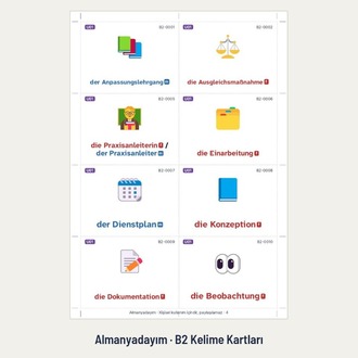 Almanca B2 Kelime Kartları – 1054 Görsel Kart + Anki & Quizlet