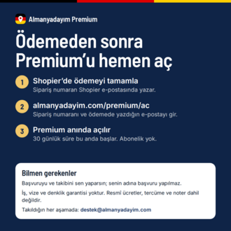 Almanyadayım Premium | 30 Gün