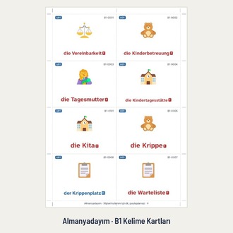 Almanca B1 Kelime Kartları – 942 Görsel Kart + Anki & Quizlet