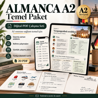 Almanca A2 Temel Paket — A1 Sonrası Sistemli Almanca Çalışma Seti