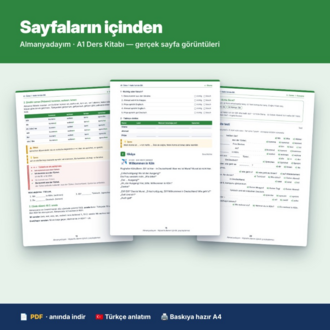 Almanca A1 Ders Kitabı – 274 Sayfa, Türkçe Anlatımlı (PDF)