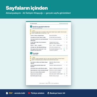 Almanca A2 İletişim Kitapçığı – 106 Hazır Kalıp, 15 Durum