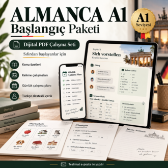 Almanca A1 Başlangıç Paketi — Sıfırdan Almancaya Çalışma Seti