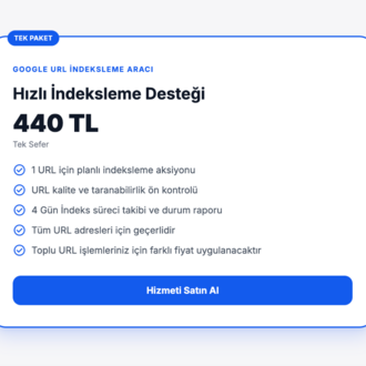 Hızlı İndeksleme Desteği