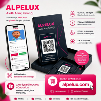 ALPELUX Akıllı Araç Kimliği – QR Kodlu Dijital Araç Bilgi Kartı
