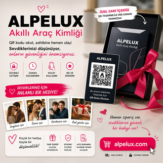ALPELUX Akıllı Araç Kimliği – QR Kodlu Dijital Araç Bilgi Kartı