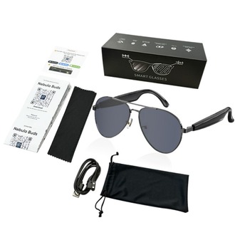 Aviator Bluetooth Gözlük Füme / Gri