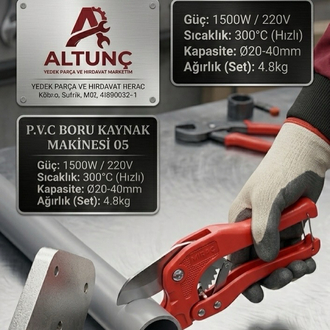 Mirac 05 P.V.C Boru Kaynak Makinesi (Full Set)