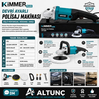 Kimmer Plus Devir Ayarlı Polisaj Makinası