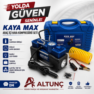 Kaya Max Araç İçi Hava Kompresörü Seti