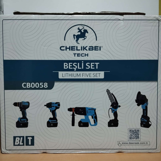 Chelikbei Gold Series 5’li Ultra Profesyonel Şarjlı Kombo Set